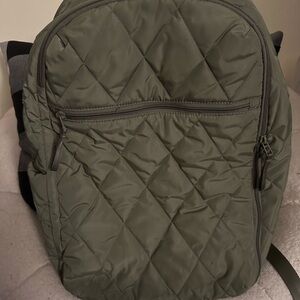 Vera Bradley Olive Quilted Backpack